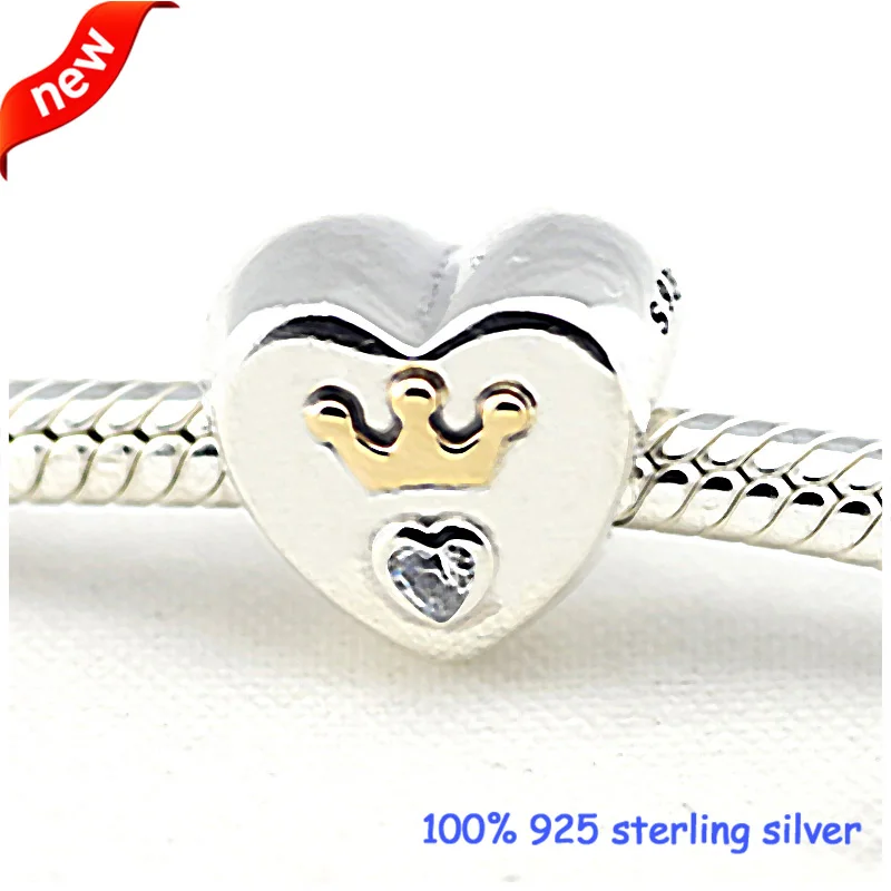 

Fits Pandora Bracelets Majestic Heart Silver Beads 100% 925 Sterling Silver Charms DIY Jewelry Wholesale 09261