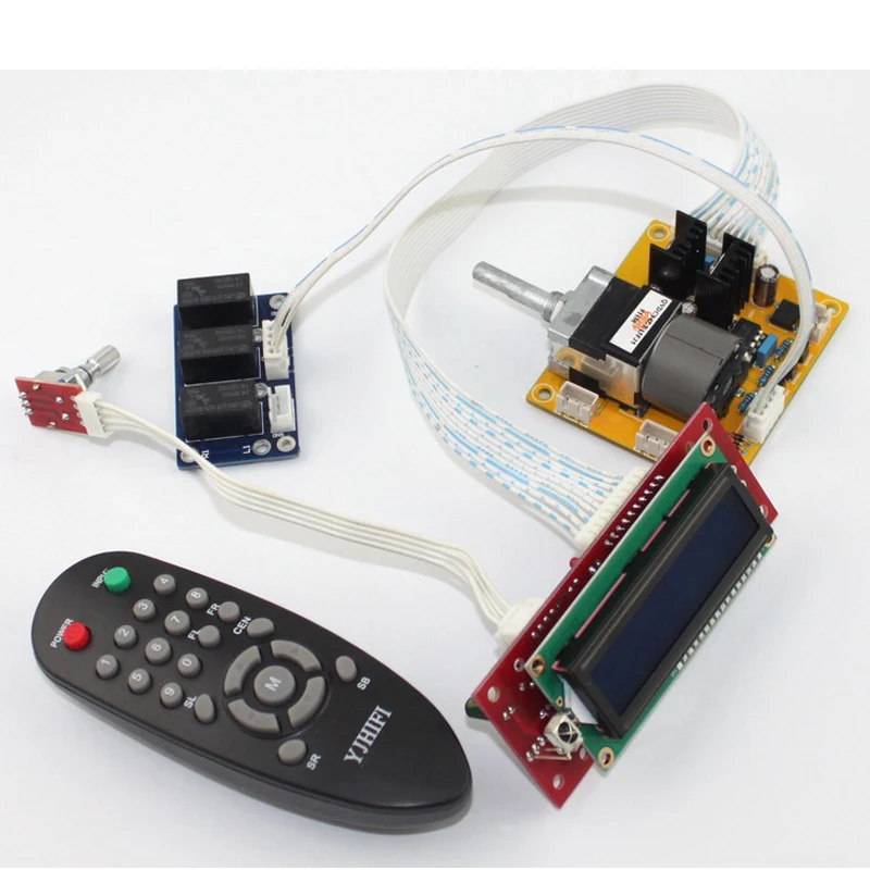 2.0 channel LCD display volume motor remote control preamp board