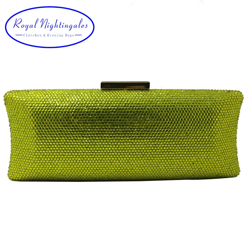 

Royal Nightingales New Women Crystal Clutches Hard Box Evening Bags and Evening Clutches Yellow Green Red Black Navy Blue Orange