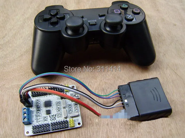 32 Channel Servo Motor Control Board & PS 2 Controller + Receiver for Hexapod Robot Spider 17DOF Robtics