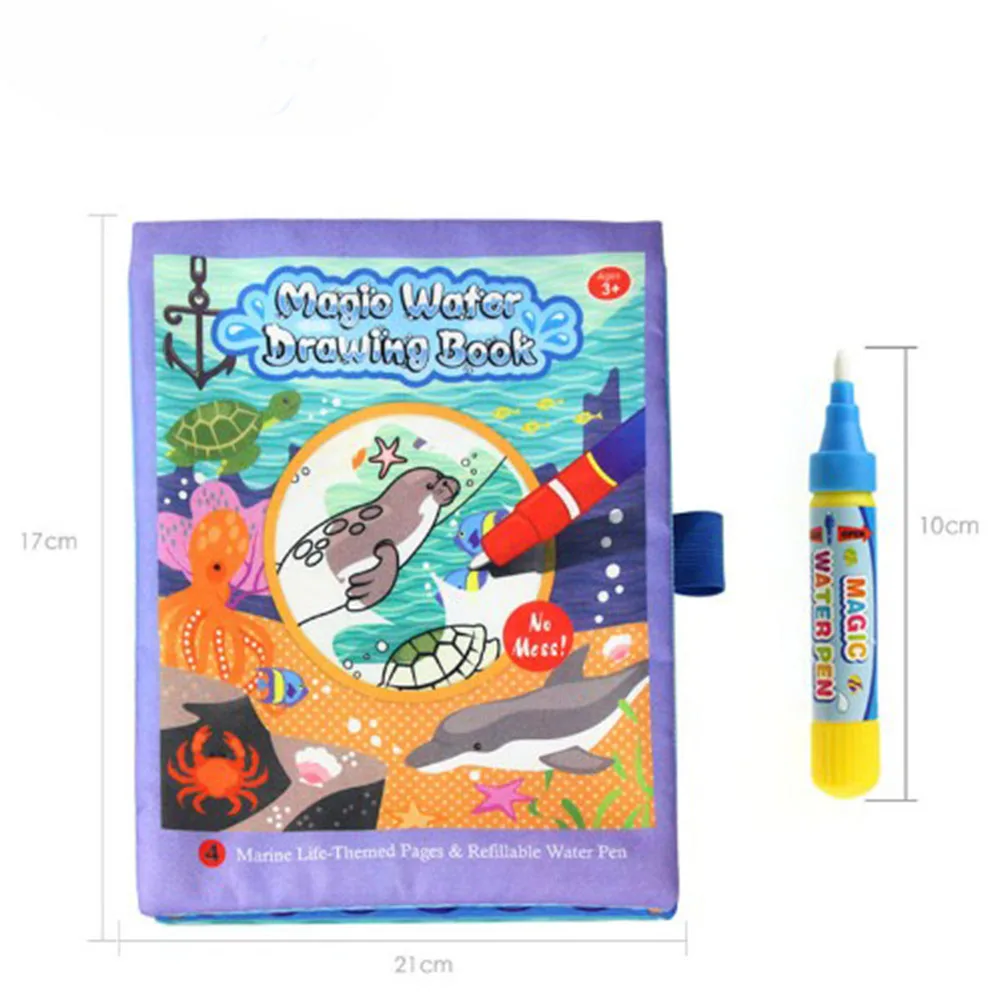 Magic Water Drawing Mat Coloring Book & Magic Pen Cloth Painting Drawing Board Coloring Book For Kids Toys Toy Gift