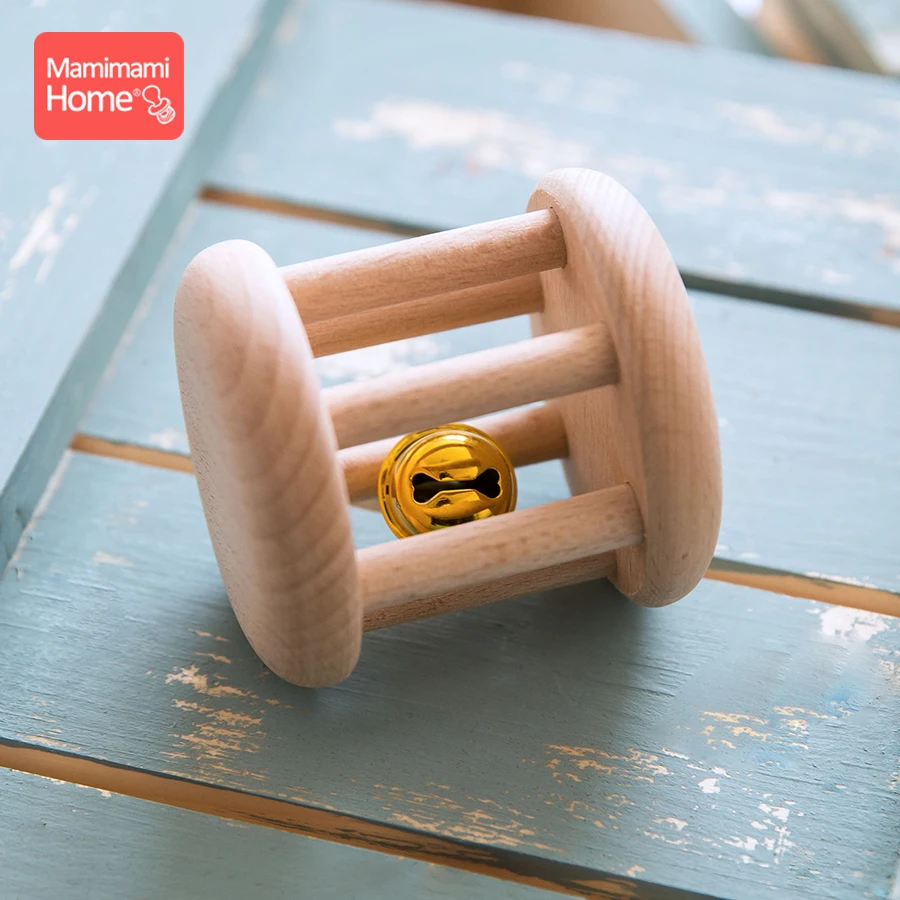 2pcs Teether Toys For Baby Wooden Nursing Bells Puzzle Toys Wood Rattles Baby Accessories Mobile For Baby Cribs Children Rattles