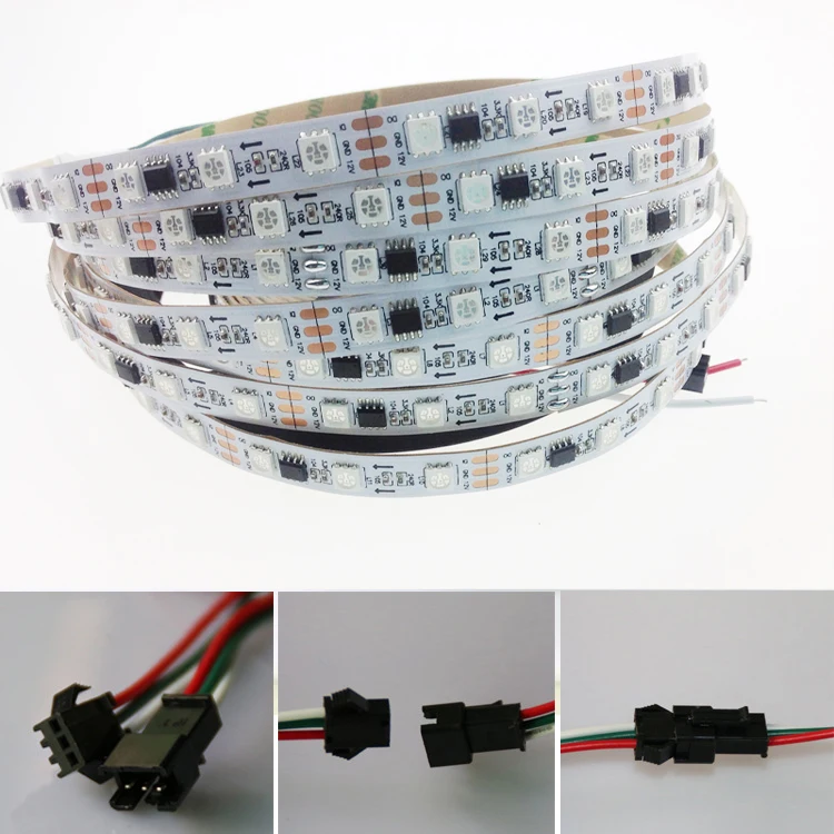 

LED strip 5m DC12V ws2811ic 5050 full color RGB SMD addressable ws2811 led pixels strip for LED lighting new#LRT15610#