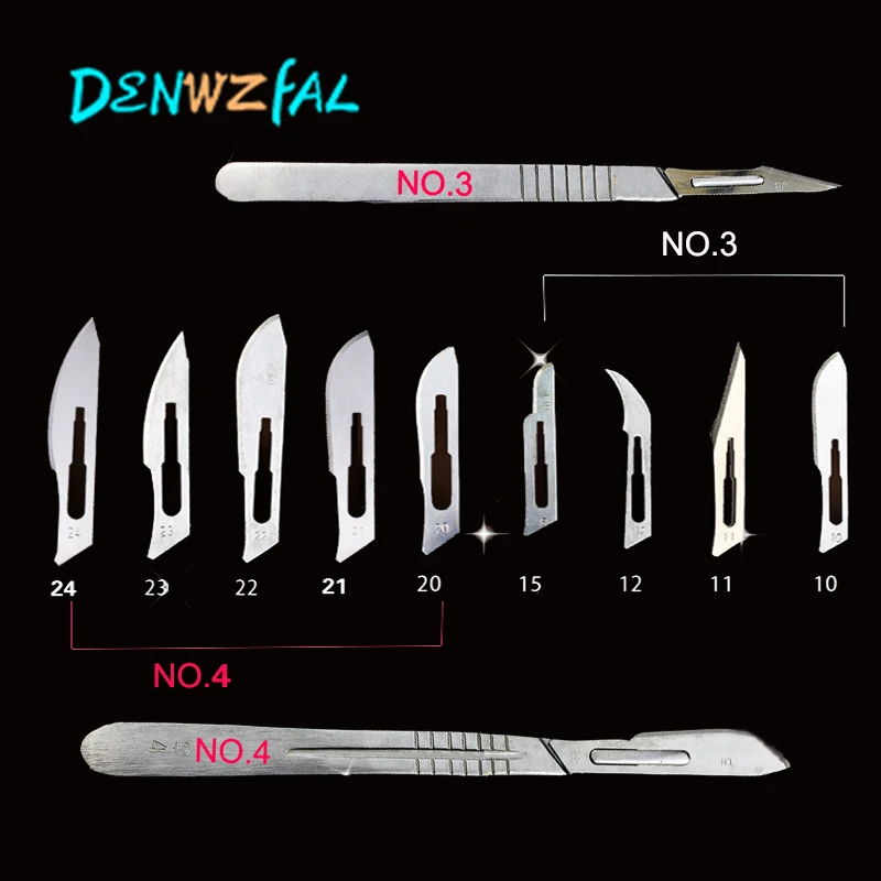 

50 Pcs Scalpel Blades For Dental medical Stainless Steel Surgical Blade 20#/21#/22#/23#/24#