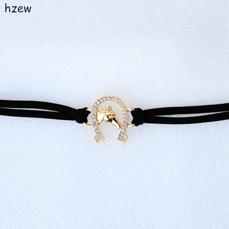 hzew Crystal Horseshoe Bracelet Women\'s Fashion Jewelry Horse Bracelets Christmas gift