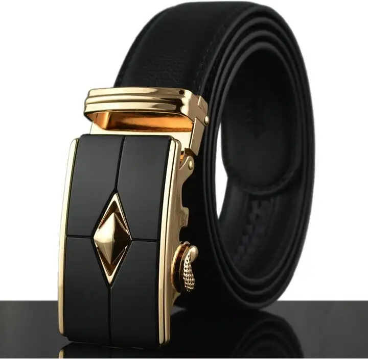 

ZPXHYH Famous Brand Belt Men Top Quality Genuine Luxury Leather Belts for Men,Strap Male Metal Automatic Buckle men's belts