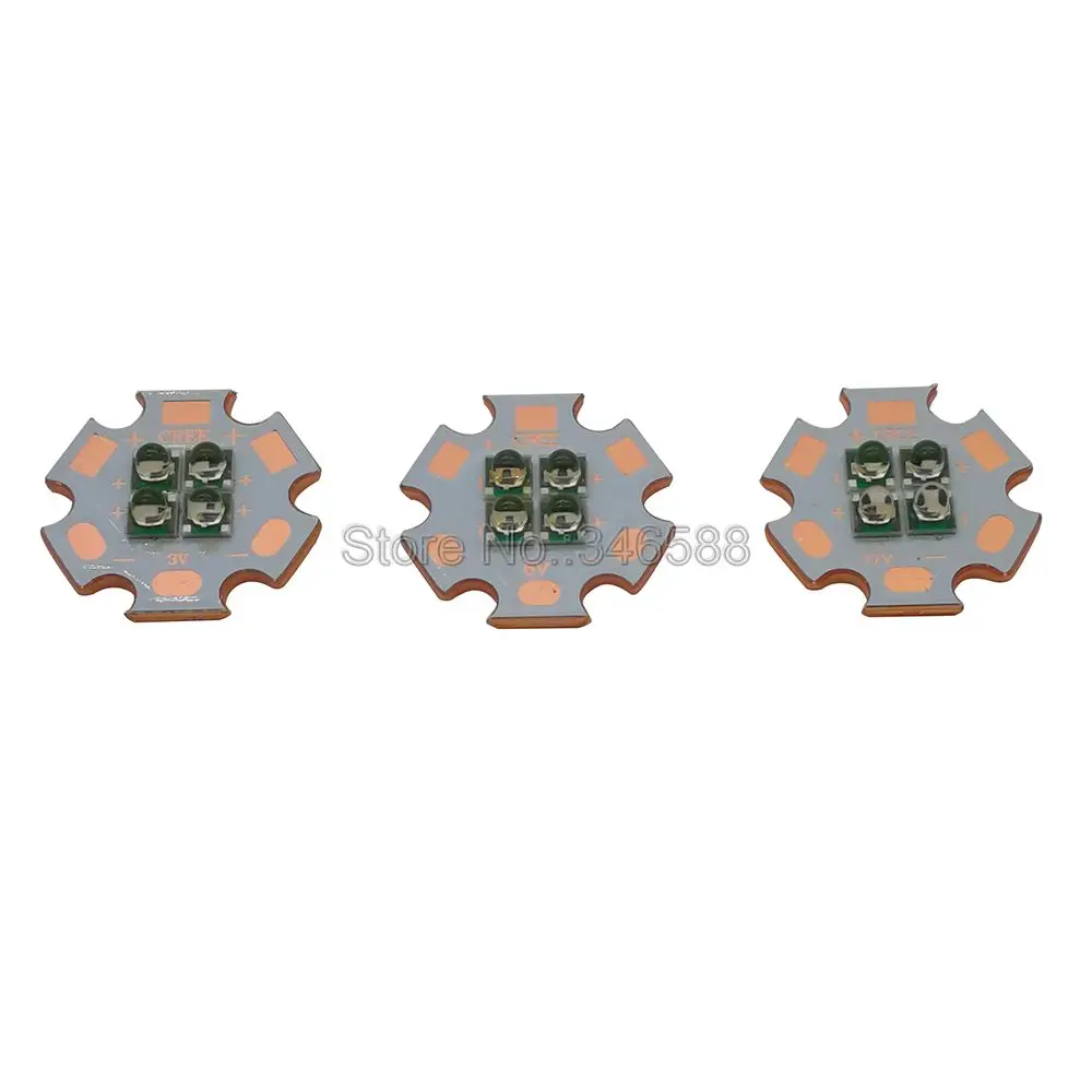 3V / 6V / 12V 3535 4Chips 4-LEDs Infrared IR 850nm 60 Degree High Power LED Emitter with 20mm Copper PCB