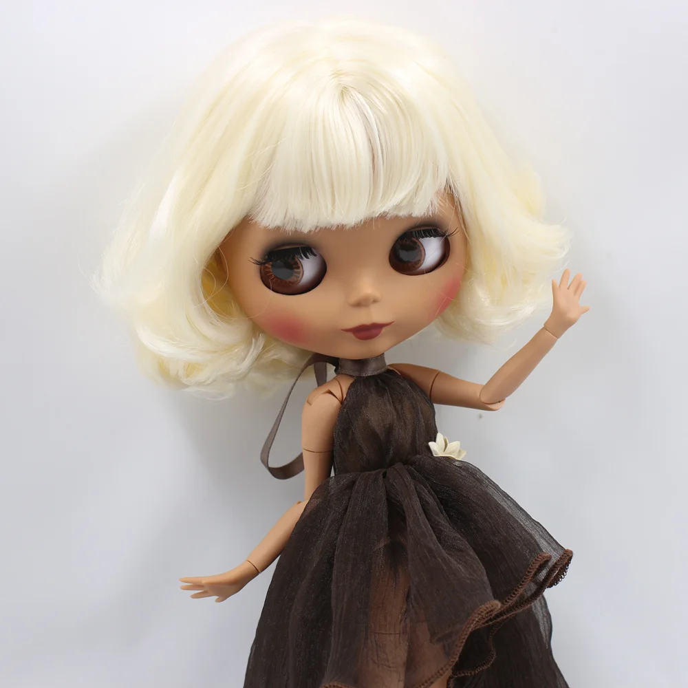 Muñeca ICY DBS Blyth N ° BL340, pelo rubio ondulado, cara mate 1/6 bjd Ob24, chica de Anime