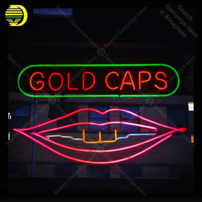 

Neon Sign for Gold Caps neon Light Sign Beer Pub Sign real glass Tubes Handcrafted Store Display Neon signs Fil Gas custom neon