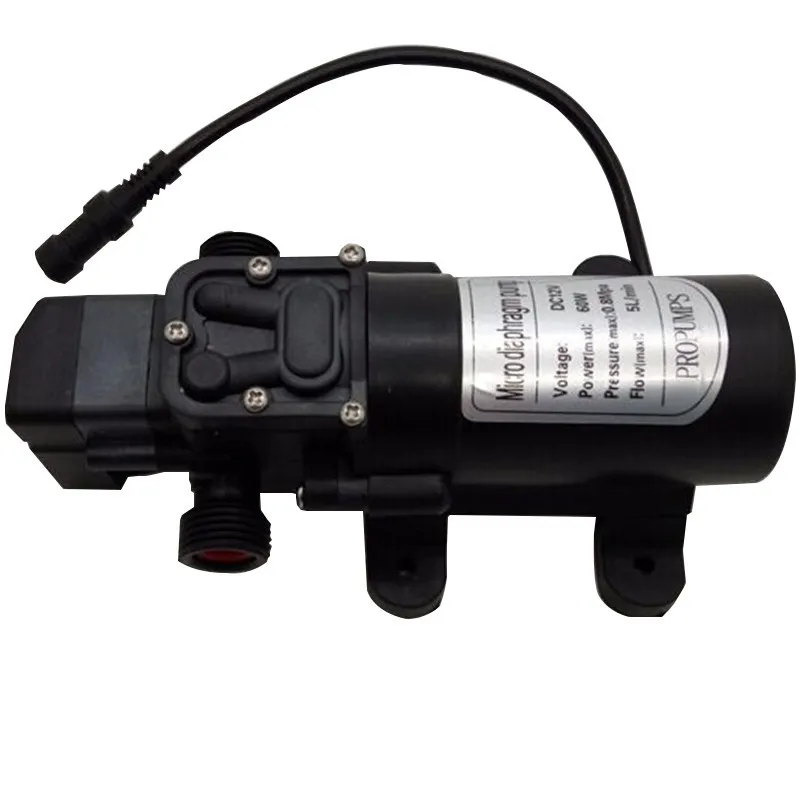 12V DC 60W Mini Garden Water Mist Pump - Self-Suction Smart Sprayer with Adjustable Water Pressure for Nurturing Flowers