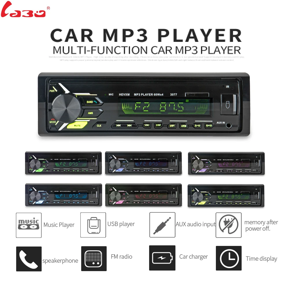 

2018 Sale New FM Car Radio 12V Bluetooth V3.0 Panel Auto Audio Stereo SD MP3 Player AUX USB Hands-free Call