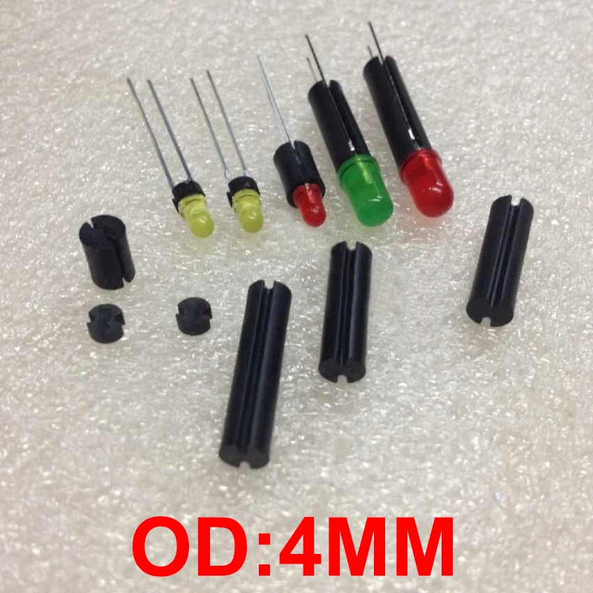 

1000pcs 4*17 4x17 4*18 4x18 4x19 4*19 OD*L 4mm Black Two Pit Groove Round LED Mount Support Pillar Isolation Column Hood Spacer