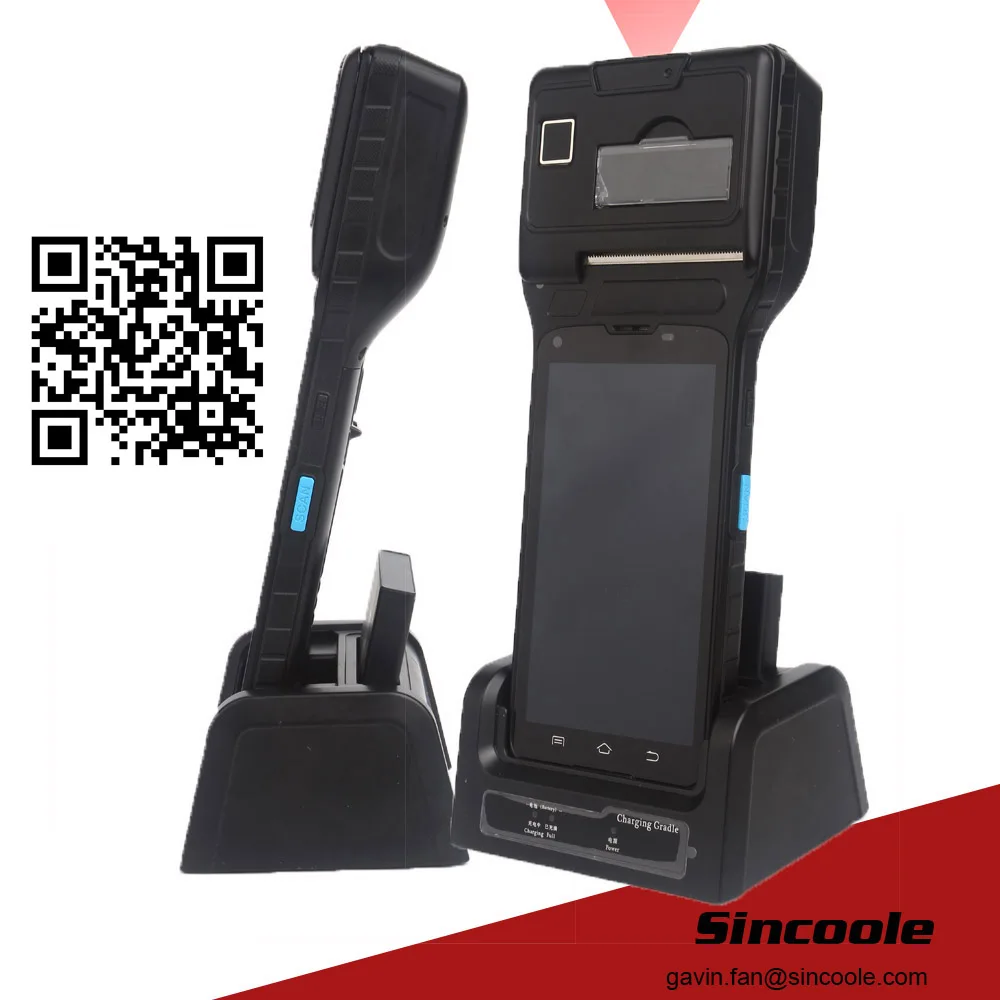 Sincoole 5 Inch Android 11 with 2D Dimensional Barcode Thermal Printing Machine, Supports Fingerprint NFC RFID WIFI BT4.0