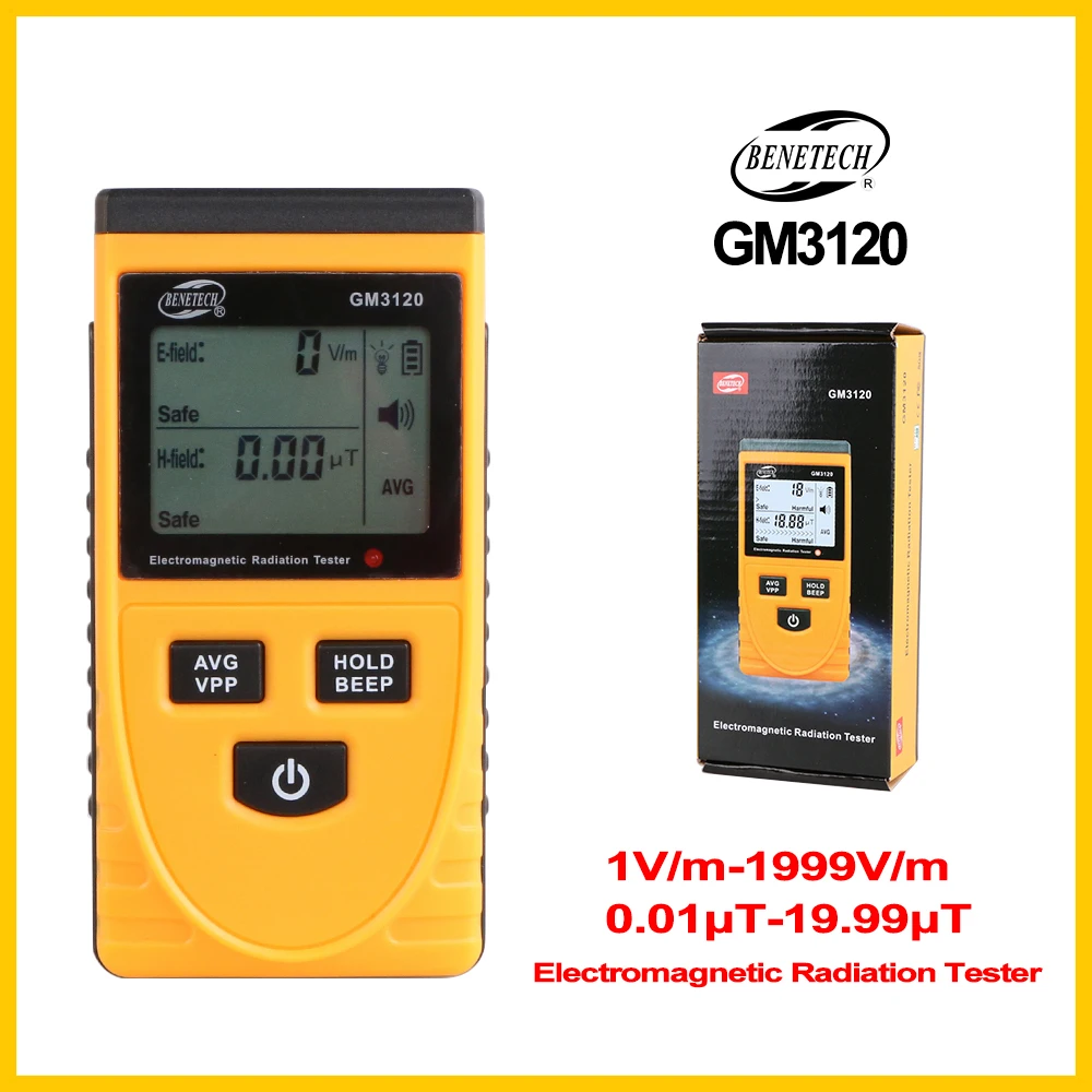 Electromagnetic Radiation Detector Tester Meter Handheld Counter For Electric Field Emission Measurement Tool GM3120-BENETECH