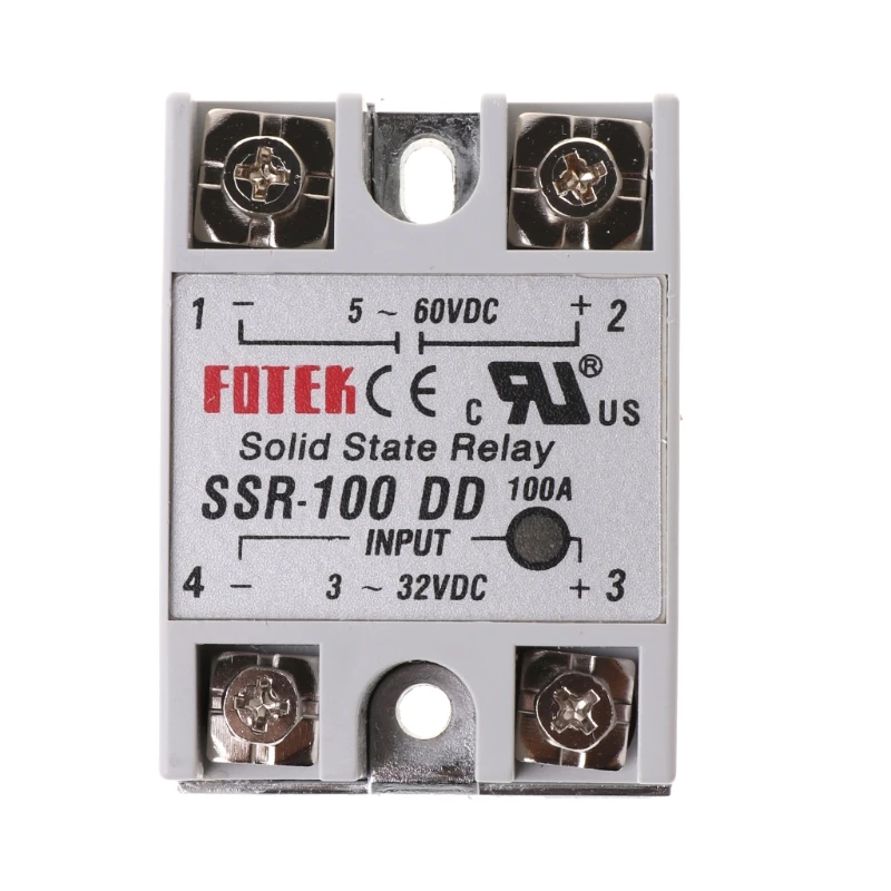 SSR-100 DD Solid State Relay Module 100A 3-32V for DC Input  5-60V for DC Output