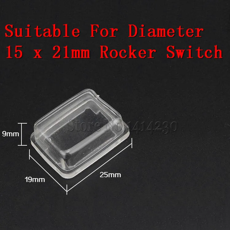 10Pcs KCD1 Transparent Waterproof Cap Waterproof Cover is Suitable For The Diameter 15 x 21mm Rocker Switch.