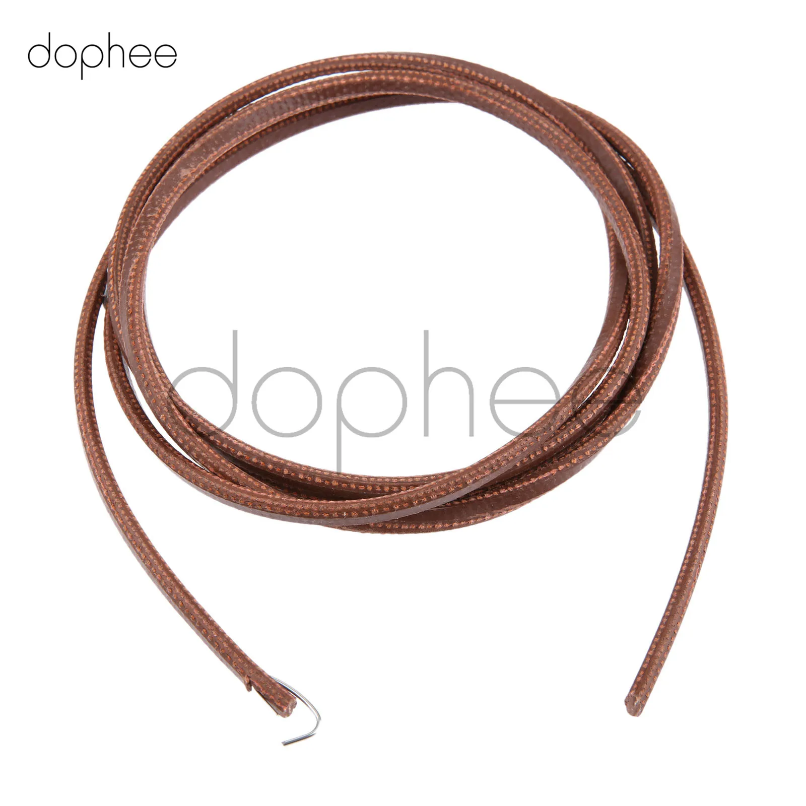 dophee 2pcs 175cm Leather Treadle Belt with Hook for Singer cabinets Manual Rocking Foot Pedals Sewing Machine Sewing Tools