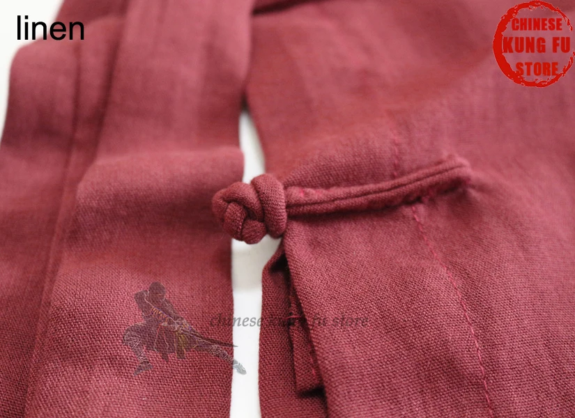 25 Colors Linen 3 Pieces Wudang Taoist Shaolin Monk Robe Tai Chi Kung fu Suit Martial arts Wing Chun Uniforms