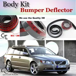 Bumper Lip Deflector Lips For Volvo V70 XC70 Front Spoiler Skirt For TopGear Fans Car Tuning / Body Kit / Strip