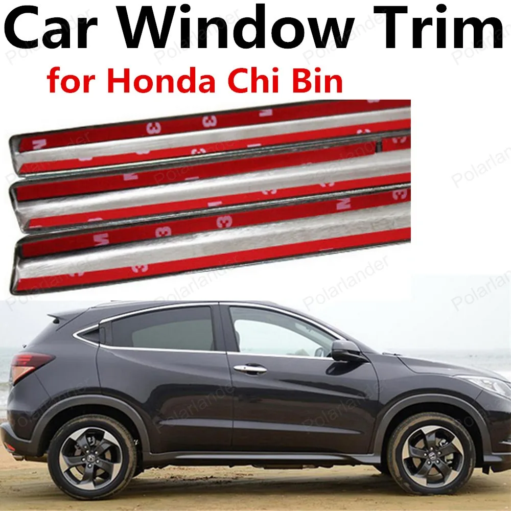 

new! For Honda Chi Bin Car Decoration Strips bright silver stainless steel Car Window Trim