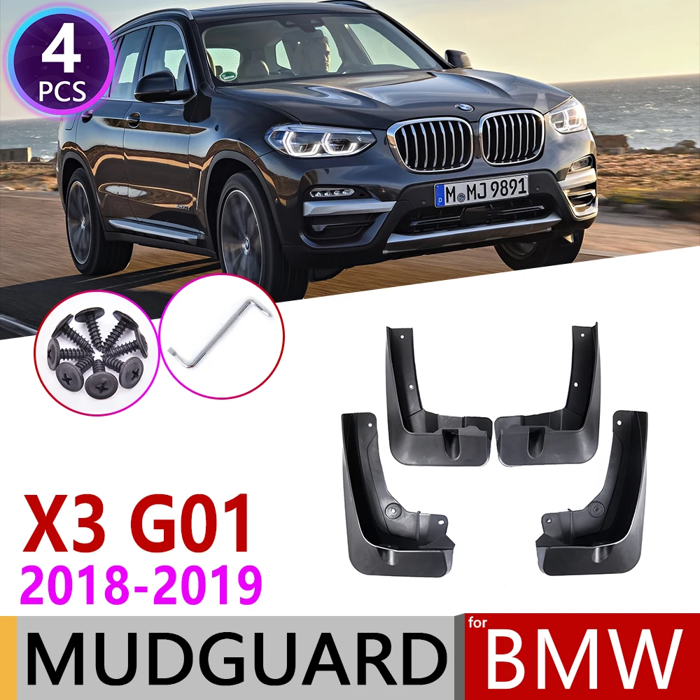 

4 PCS For BMW X3 G01 2018~2019 Front Rear Car Mudguard Mudflap Fender Mud Guard Flaps Splash Flap Mudguards Accessories