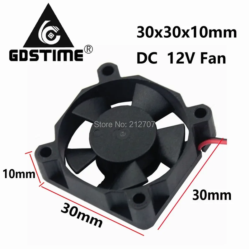 

10PCS Gdstime XH2.54 2Pin Mini 30mm DC 12V Computer PC VGA Video Heatsink Cooler Cooling Fan 30x30x10mm