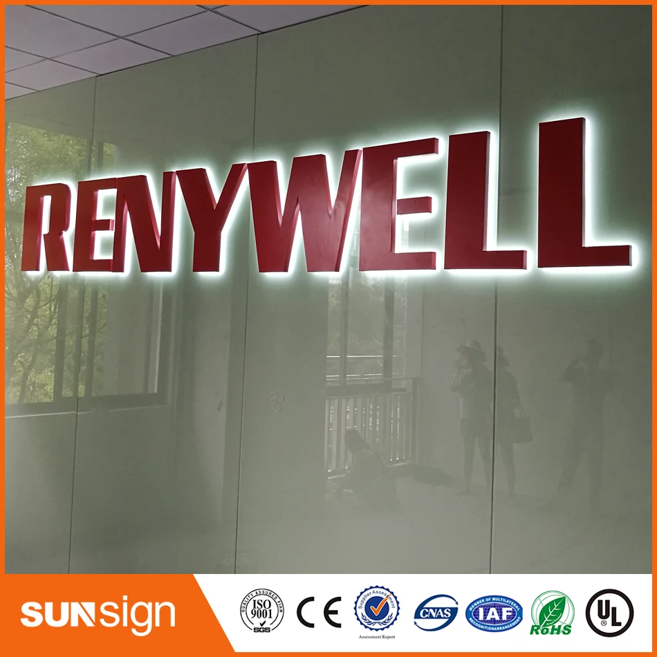Rvs Kanaal Brief Backlit Led Verlichte Winkel