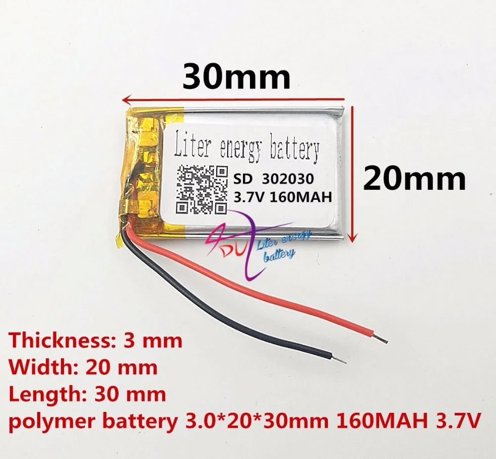 Liter energy battery 3.7V polymer lithium battery MP3 Bluetooth headset MP4 recording pen 032030 160mAh