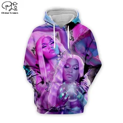 Nicki Minaj Hip-Hop singer 3d Hoodies Print Women/Men casual Cool Long Sleeve Print Sweatshirts Hooded Fashion unisex Clothes