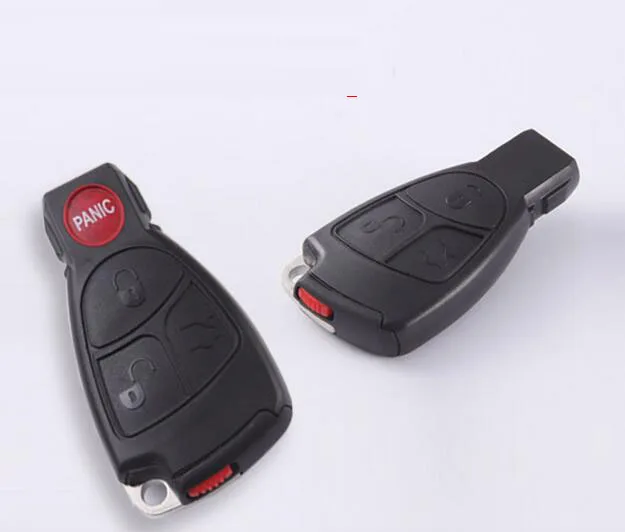 3+1 Button Smart Card Remote Key Shell Case For Mercedes-Benz With Battery Holders And Spare key Fob Key Cover