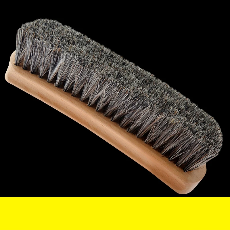 Superior horsehair brush, shoe brush, suede soft fur shoes cleaning and dust removal tools