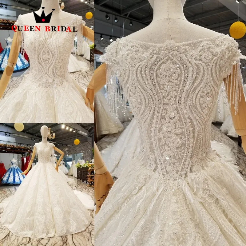 

New 2021 Vestido De Noiva Custom Made A line Bridal Dress Luxury Wedding Dresses QUEEN BRIDAL Robe De Mariee WD161