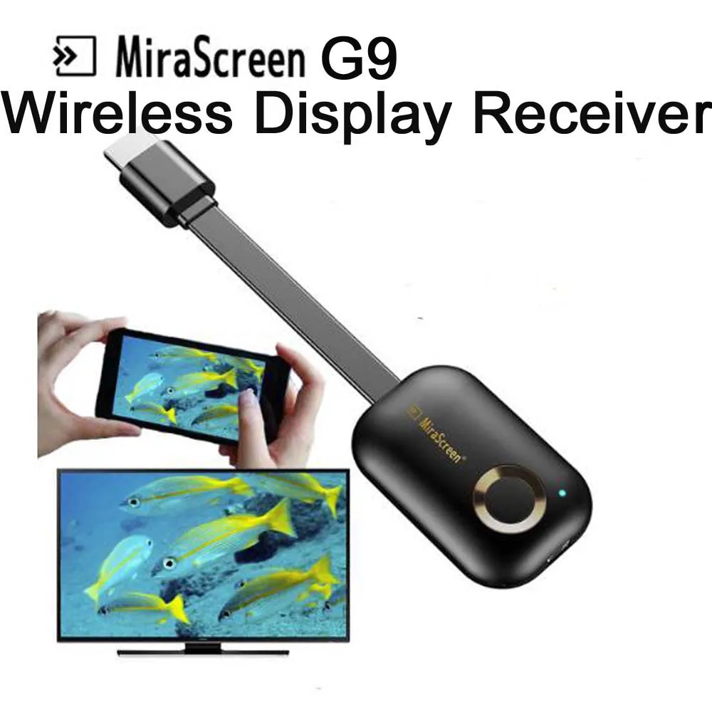 Mirascreen G9 Plus Wireless HDMI Android Tv Stick Miracast Airplay Mirror Screen Mirroring EzMira Cast 5G 4K 1080P For Iphone PC