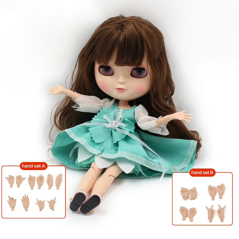 

DBS ICY Doll joint doll BL9158 long Broen curly hair it suitable for cosmetic diy refit BJD Toys factory nude fashion