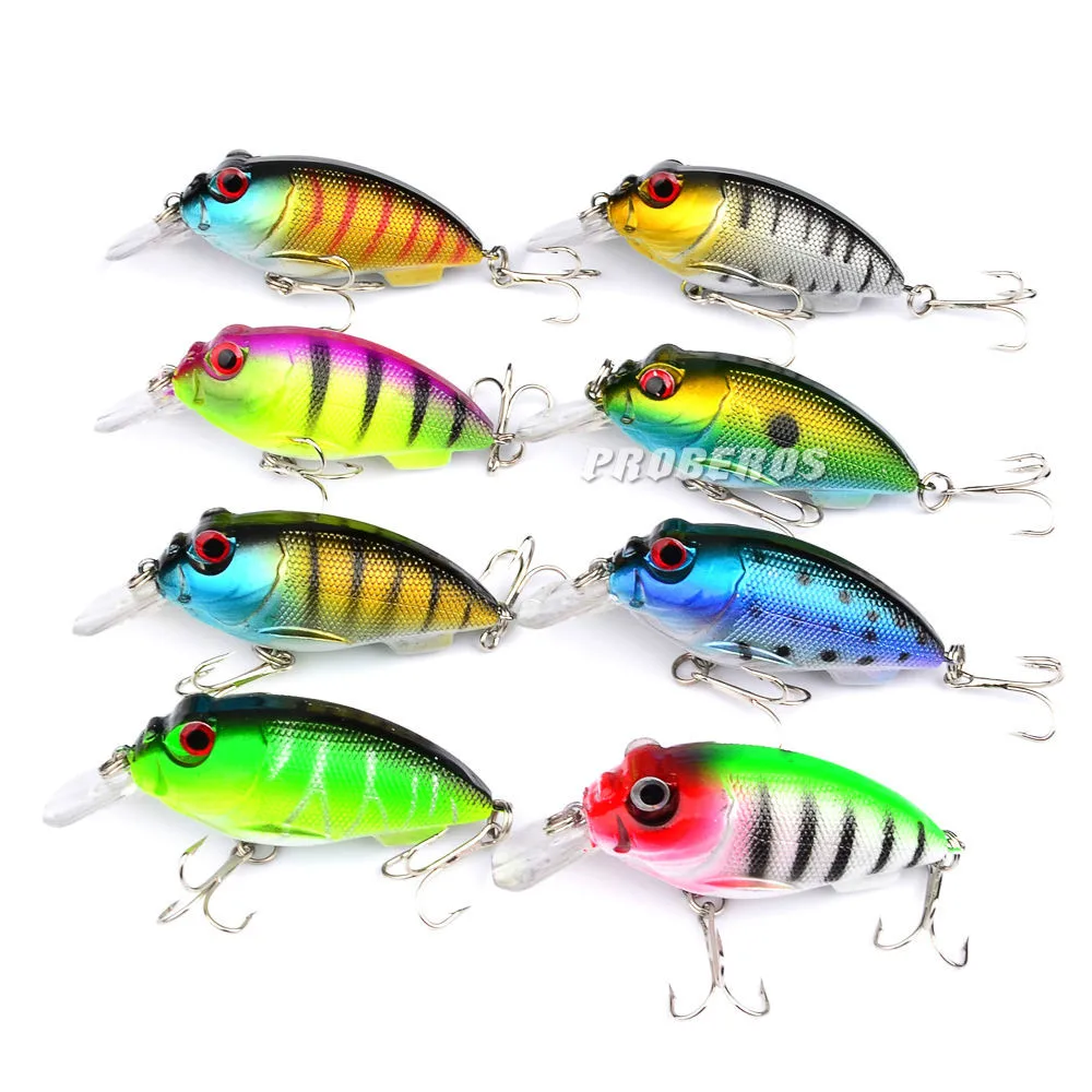 for Fishing 8pcs/set 7cm/9.6g Minnow Fishing Lures Crank Bait Crankbaits Isca Artificial Tackle Wobbler Fish Accessories