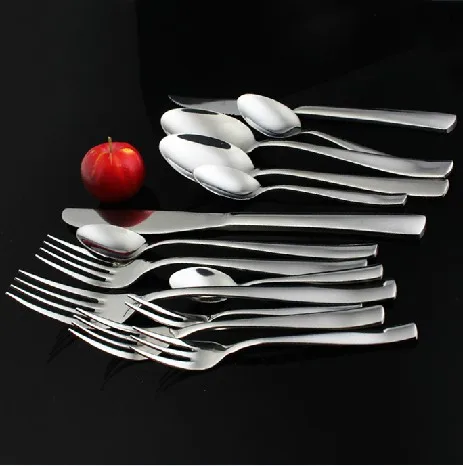 

0 Thickening stainless steel steak knife and fork spoon fruit fork coffee spoon set western cutlery