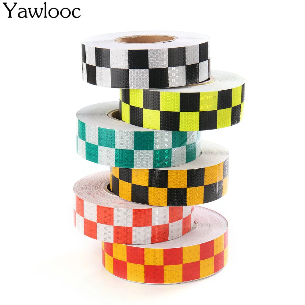 Yawlooc 5 X 300cm Reflective Tape Car Truck Warning Decals Auto Decoration Reflective Sticker Conspicuity Safety Car Styling