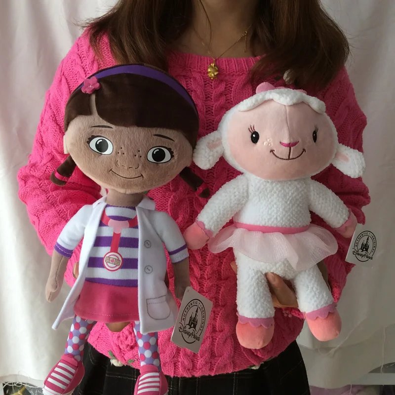 Free Shipping 1set Original Doc McStuffins plush soft toys,Dottie girl and McStuffin Lambie sheep plush for Children & baby gift