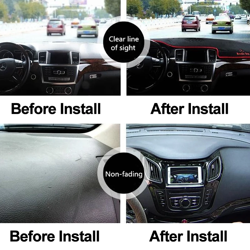 Taijs para subaru impreza/xv/wrx 4th gen 2012 - 2016 forester sj 2014 - 2018 dash tapete painel capa direita sol sombra tapete