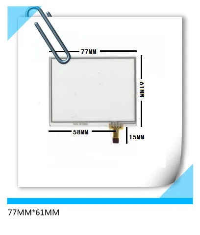 3.5 inch resistance touch screen 77*61 four wire PDA glass panel 77MM*61MM