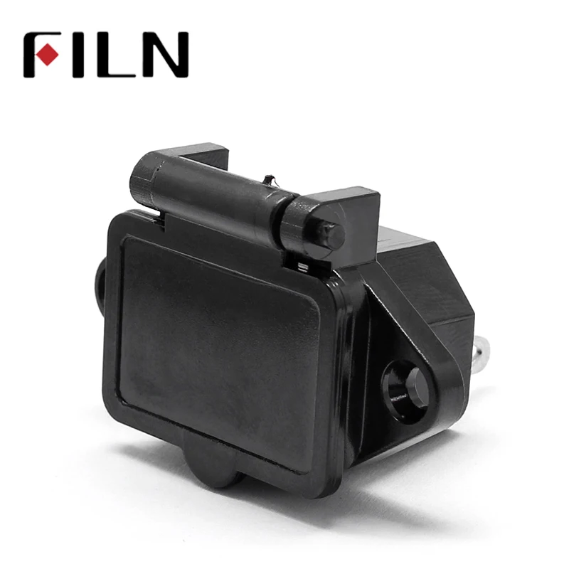 SS-7B AC250V/15A Male 3Pin Panel Mount Power Socket with Cover