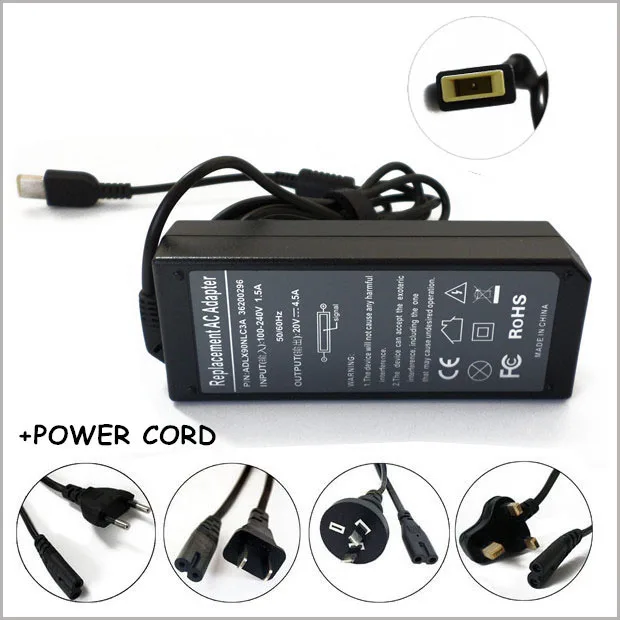 20V 4.5A 90W Laptop AC Adapter Charger Power Supply For Ordenador Portatil Lenovo IBM Thinkpad G405 G500 G505