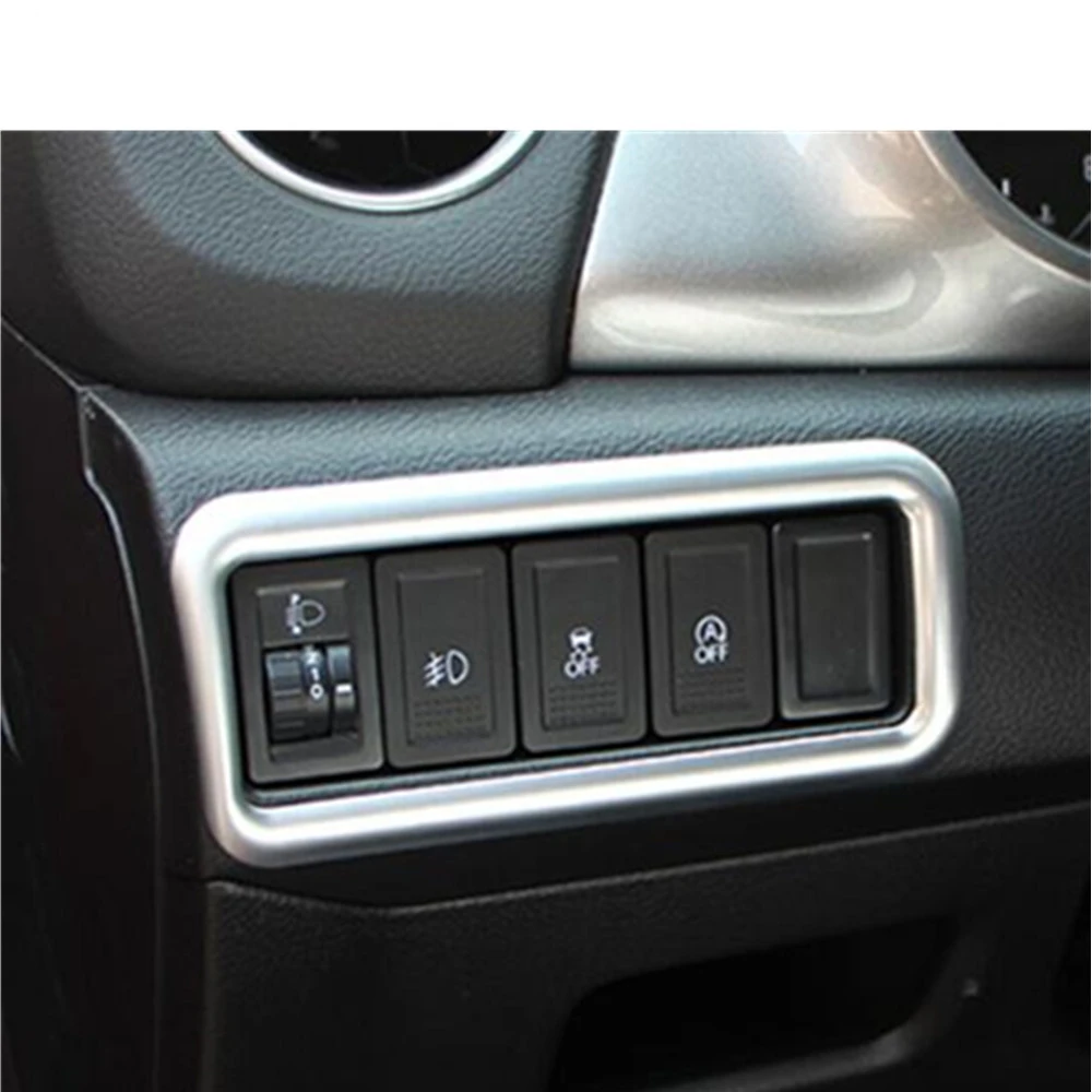 For Suzuki Vitara 2016 2017 2018 2019 Car Detector Stick Styling ABS Front Head Fog Light Switch Button Trim Frame Lamp