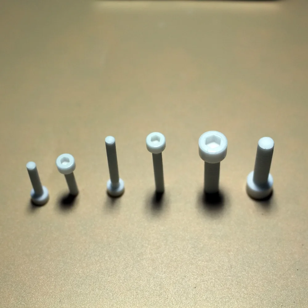 Zirconia ceramic screw / antioxidant, high temperature resistant, acid base, high strength screw /M2.5*9