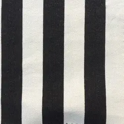 Hot Fashion Black And White Printed 2cm Stripes Printed Canvas Material