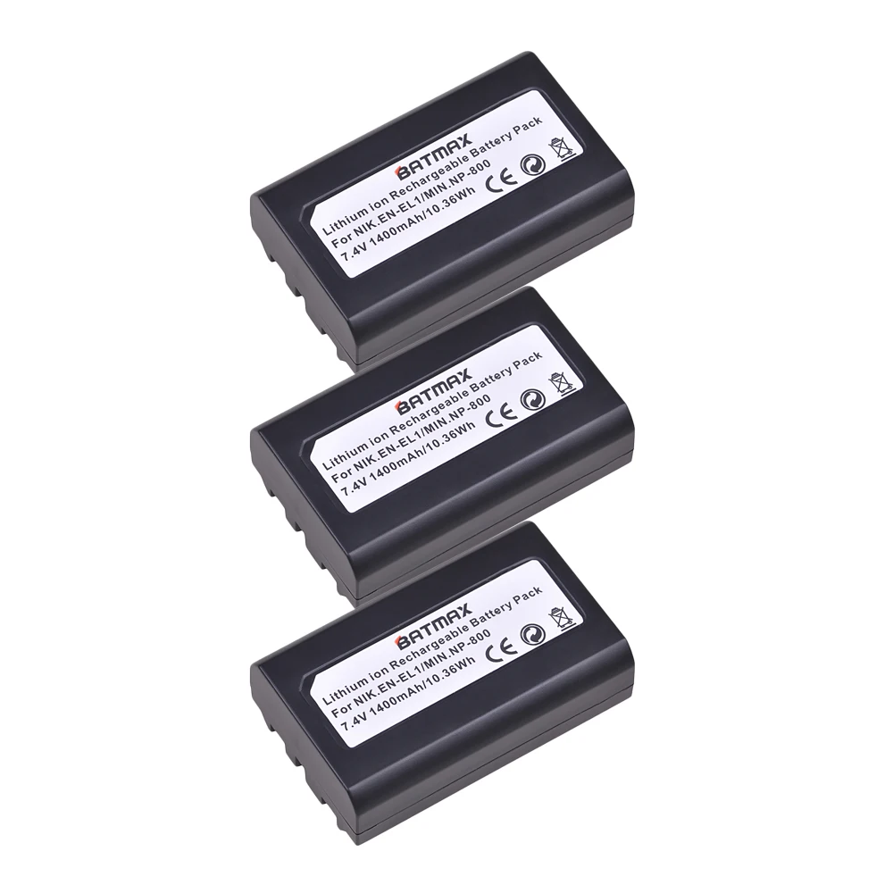 Batmax 1400mAh EN-EL1 NP-800 Replacement battery for Nikon Coolpix 500 775 880 885 990 995 4300 4500 4800 5000 5400 5700 8700