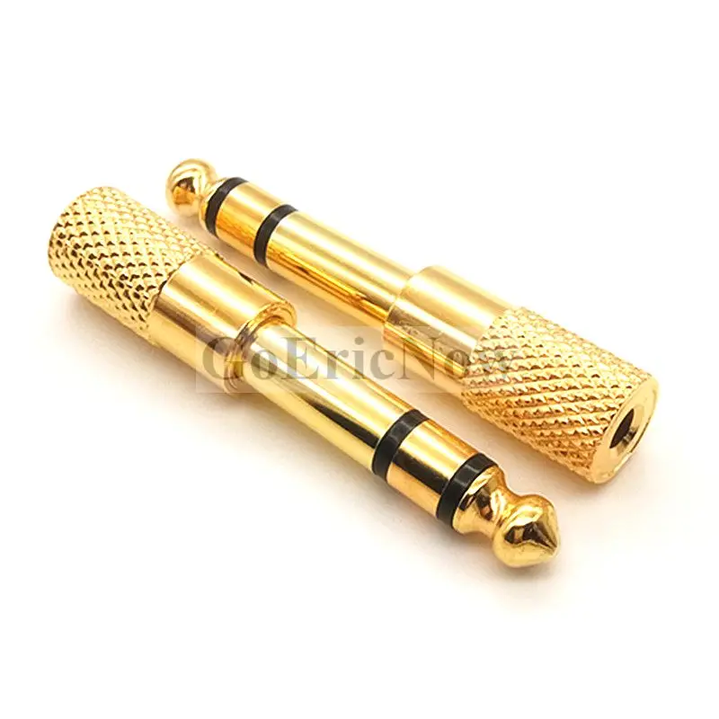 1 قطعة جاك 6.5 6.35 مللي متر ذكر التوصيل إلى 3.5 مللي متر موصل سالب مضخم ضوت سماعات الأذن محول الصوت ميكروفون AUX 6.3 3.5 مللي متر محول #2