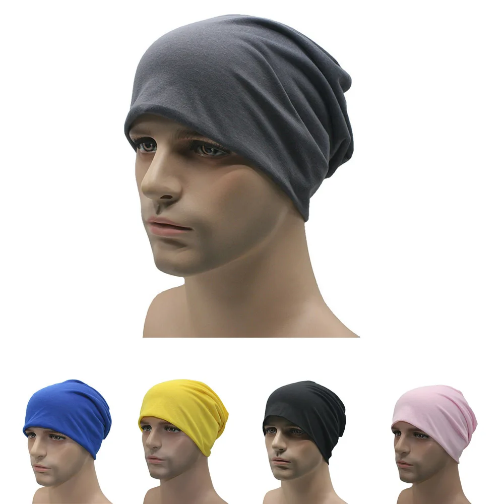 

Candy Color Hat for Women Men Cotton Beanie Stylish Thin Hip-hop Caps Soft Cancer Chemo Hat Unisex Winter Fashion Pile Cap