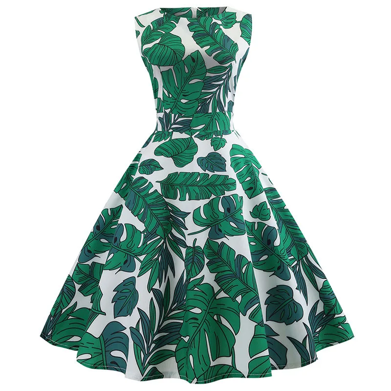 Retro White Poker Print Summer Dress Women Vintage Dress 50s 60s Polka Dot Pin Up Rockabilly Dress  Robe