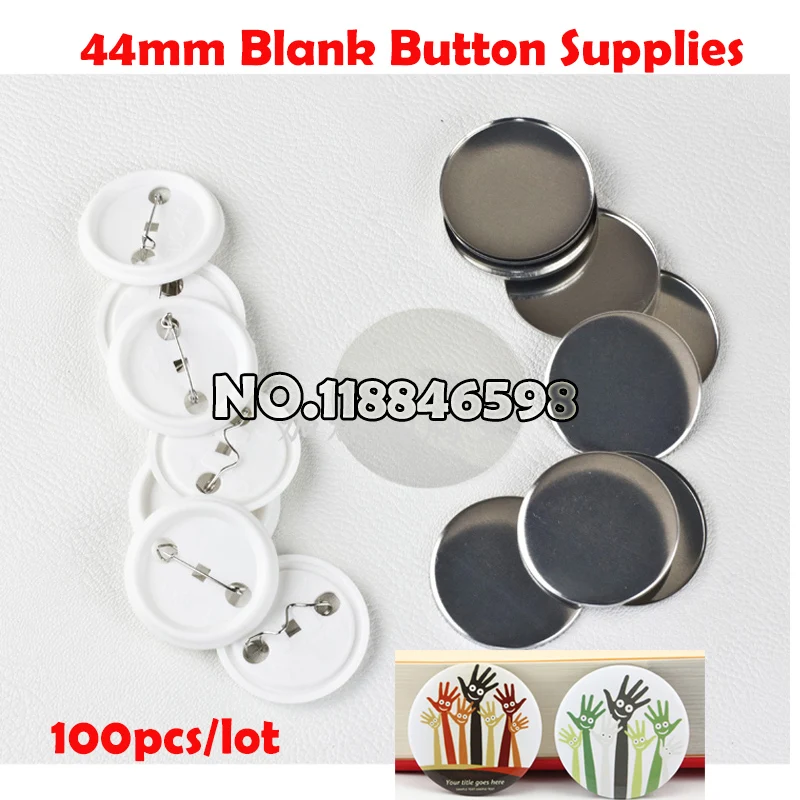 44MM Badge Material Tinplate Supplies Wholesale the Dutch Needle 100 Sets/Lot DIY